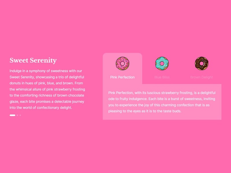 Icon Tabs with Donut Variations